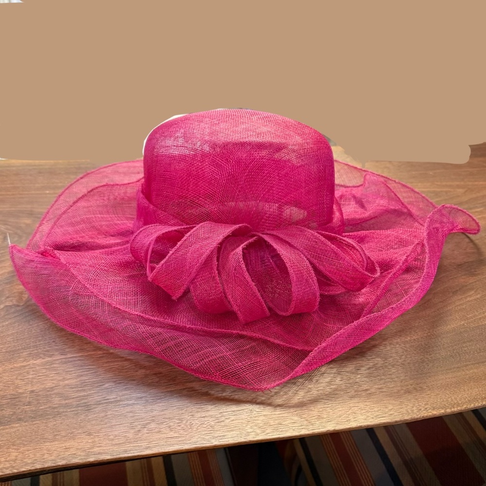 Hot Pink Sinamay Hat